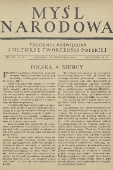 Myśl Narodowa : tygodnik poświęcony kulturze twórczości polskiej. R. 17, 1937, nr 43