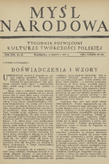 Myśl Narodowa : tygodnik poświęcony kulturze twórczości polskiej. R. 17, 1937, nr 51