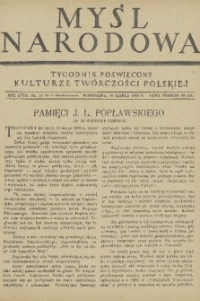 Myśl Narodowa : tygodnik poświęcony kulturze twórczości polskiej. R. 18, 1938, nr 12