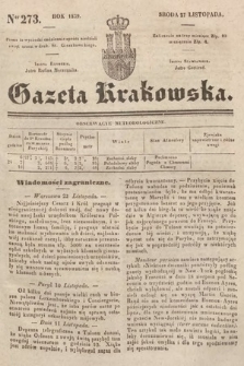 Gazeta Krakowska. 1839, nr 273