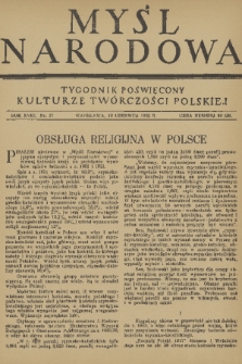 Myśl Narodowa : tygodnik poświęcony kulturze twórczości polskiej. R. 18, 1938, nr 27