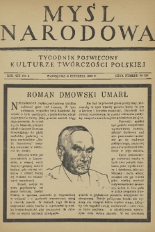 Myśl Narodowa : tygodnik poświęcony kulturze twórczości polskiej. R. 19, 1939, nr 2