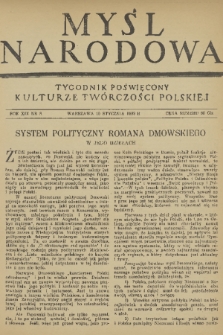 Myśl Narodowa : tygodnik poświęcony kulturze twórczości polskiej. R. 19, 1939, nr 3