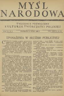 Myśl Narodowa : tygodnik poświęcony kulturze twórczości polskiej. R. 19, 1939, nr 6