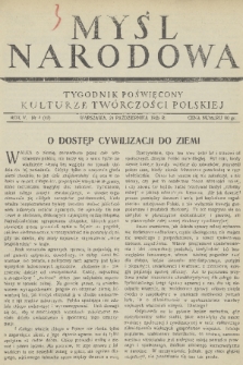 Myśl Narodowa : tygodnik polityczno-społeczny. R. 5, 1925, No. 43