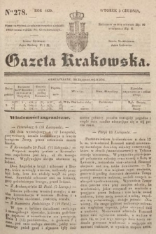 Gazeta Krakowska. 1839, nr 278