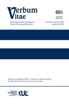 Verbum Vitae : kwartalnik biblijno-teologiczny = biblical-theological quarterly. 40 (2022), 2