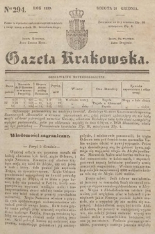 Gazeta Krakowska. 1839, nr 294