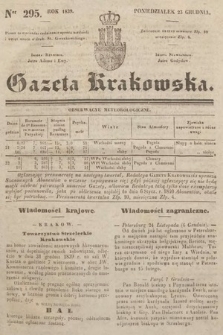 Gazeta Krakowska. 1839, nr 295