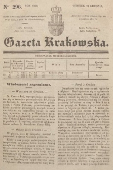 Gazeta Krakowska. 1839, nr 296