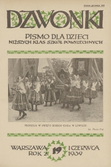 Dzwonki : pismo dla dzieci niższych klas szkół powszechnych, R. 2, 1939, Nr 19