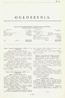 Ogłoszenia [dodatek do Dziennika Urzędowego Ministerstwa Skarbu]. 1937, nr 24