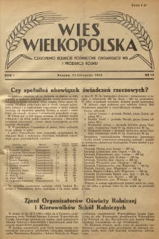 Wieś Wielkopolska : czasopismo rolnicze poświęcone organizacji wsi i produkcji rolnej. R. 1, 1945, Nr 10
