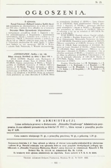 Ogłoszenia [dodatek do Dziennika Urzędowego Ministerstwa Skarbu]. 1937, nr 25