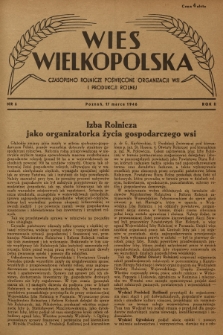 Wieś Wielkopolska : czasopismo rolnicze poświęcone organizacji wsi i produkcji rolnej. R. 2, 1946, Nr 6