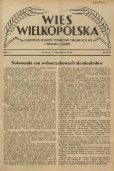 Wieś Wielkopolska : czasopismo rolnicze poświęcone organizacji wsi i produkcji rolnej. R. 2, 1946, Nr 8