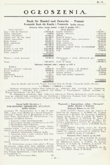 Ogłoszenia [dodatek do Dziennika Urzędowego Ministerstwa Skarbu]. 1938, nr 13