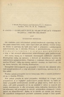 Neurologja Polska : organ Warszawskiego Tow. Neurologicznego. T. 19, 1936, z. 3