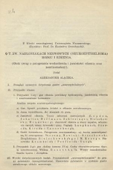 Neurologja Polska : organ Warszawskiego Tow. Neurologicznego. T. 19, 1936, z. 4