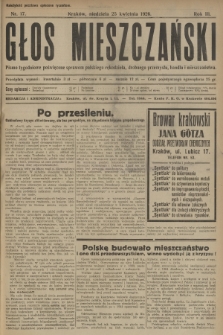 Głos Mieszczański : pismo tygodniowe poświęcone sprawom polskiego rękodzieła, drobnego przemysłu, handlu i mieszczaństwa. R. 3, 1926, nr 17