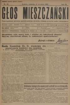 Głos Mieszczański : pismo tygodniowe poświęcone sprawom polskiego rękodzieła, drobnego przemysłu, handlu i mieszczaństwa. R. 3, 1926, nr 39