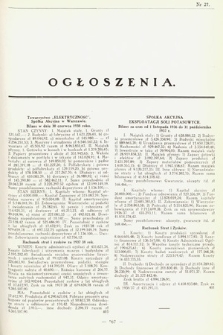 Ogłoszenia [dodatek do Dziennika Urzędowego Ministerstwa Skarbu]. 1938, nr 27