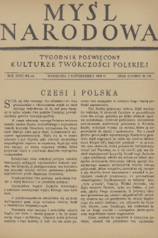 Myśl Narodowa : tygodnik poświęcony kulturze twórczości polskiej. R. 18, 1938, nr 44