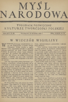 Myśl Narodowa : tygodnik poświęcony kulturze twórczości polskiej. R. 18, 1938, nr 55