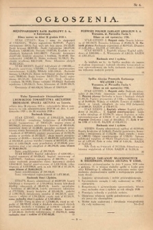 Ogłoszenia [dodatek do Dziennika Urzędowego Ministerstwa Skarbu]. 1939, nr 4