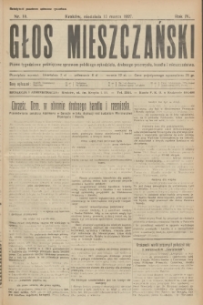 Głos Mieszczański : pismo tygodniowe poświęcone sprawom polskiego rękodzieła, drobnego przemysłu, handlu i mieszczaństwa. R. 4, 1927, nr 10