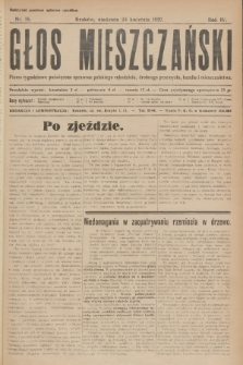 Głos Mieszczański : pismo tygodniowe poświęcone sprawom polskiego rękodzieła, drobnego przemysłu, handlu i mieszczaństwa. R. 4, 1927, nr 16