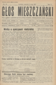 Głos Mieszczański : pismo tygodniowe poświęcone sprawom polskiego rękodzieła, drobnego przemysłu, handlu i mieszczaństwa. R. 4, 1927, nr 18