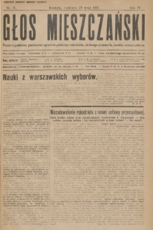 Głos Mieszczański : pismo tygodniowe poświęcone sprawom polskiego rękodzieła, drobnego przemysłu, handlu i mieszczaństwa. R. 4, 1927, nr 21