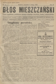 Głos Mieszczański : pismo tygodniowe poświęcone sprawom polskiego rękodzieła, handlu i mieszczaństwa. R. 2, 1925, nr 6