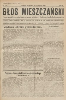 Głos Mieszczański : pismo tygodniowe poświęcone sprawom polskiego rękodzieła, handlu i mieszczaństwa. R. 2, 1925, nr 24