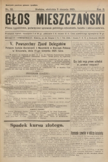 Głos Mieszczański : pismo tygodniowe poświęcone sprawom polskiego rękodzieła, handlu i mieszczaństwa. R. 2, 1925, nr 32
