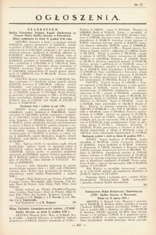 Ogłoszenia [dodatek do Dziennika Urzędowego Ministerstwa Skarbu]. 1939, nr 17