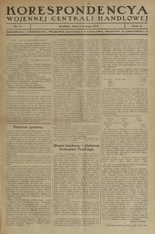 Korespondencya Wojennej Centrali Handlowej. R. 2, 1918, nr 3