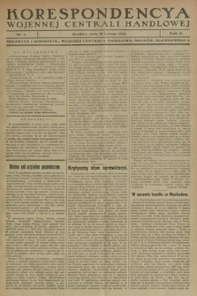 Korespondencya Wojennej Centrali Handlowej. R. 2, 1918, nr 4