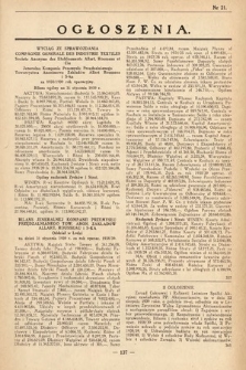 Ogłoszenia [dodatek do Dziennika Urzędowego Ministerstwa Skarbu]. 1939, nr 21