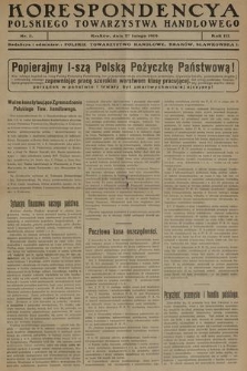 Korespondencya Polskiego Towarzystwa Handlowego. R. 3, 1919, nr 3