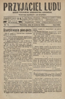 Przyjaciel Ludu : organ Polskiego Stronnictwa Ludowego. 1919, nr 14