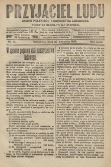 Przyjaciel Ludu : organ Polskiego Stronnictwa Ludowego. 1919, nr 17