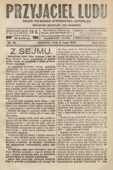 Przyjaciel Ludu : organ Polskiego Stronnictwa Ludowego. 1919, nr 18