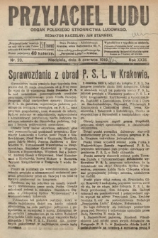 Przyjaciel Ludu : organ Polskiego Stronnictwa Ludowego. 1919, nr 23