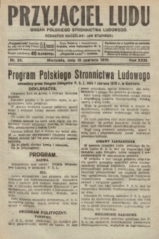 Przyjaciel Ludu : organ Polskiego Stronnictwa Ludowego. 1919, nr 24