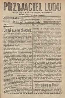 Przyjaciel Ludu : organ Polskiego Stronnictwa Ludowego. 1919, nr 32