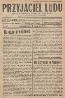 Przyjaciel Ludu : organ Polskiego Stronnictwa Ludowego. 1919, nr 45