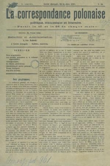 La Correspondance Polonaise : supplément français du „Przegląd Wszechpolski”. A. 2, 1897, № 20