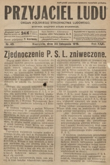 Przyjaciel Ludu : organ Polskiego Stronnictwa Ludowego. 1919, nr 48
